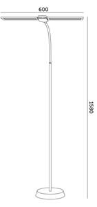Димируема LED подова лампа TEILO LED/14W/230V 3000/4000/6000K черна
