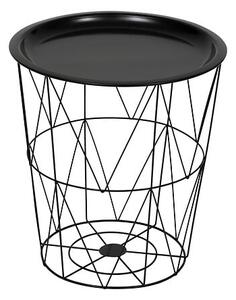 Помощна маса atmosphera Kumi, Метал, Ø37 cm - Черен