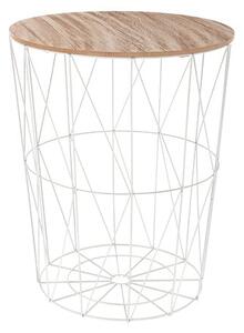 Помощна маса atmosphera Kumi, Метал, 47 cm - Бял