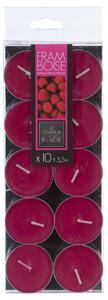 Комплект ароматни чаени свещи atmosphera Nina, 10 бр - Raspberry