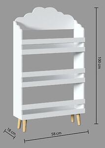 Детска библиотека atmosphera Cloud, MDF - Сив