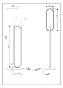 Zuma Line F241145502 - LED подова лампа RAVON 2xLED/36W/230V черна/златна