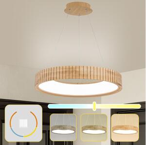 Brilagi - LED полилей на кабел FALCON WOOD MODERN, LED 40W/230V, Ø 60 см, дървен