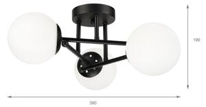 Brilagi - Плафонен полилей MALIVA 3xE14/15W/230V черен/бял