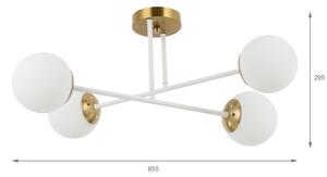 Brilagi - Полилей за монтаж на тавана MALIVA 4xE14/15W/230V златисто/бяло