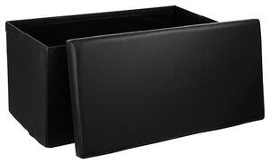 Пейка със съхранение atmosphera Pouffe , MDF, Сгъваем - Сив