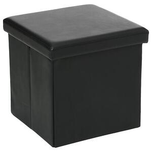Пуф със съхранение atmosphera Pouffe, MDF, Сгъваем - Черен