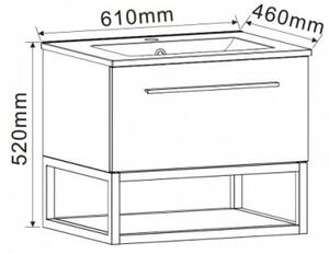 PVC ШКАФ ЗА БАНЯ СИМОН 6050-039+УМИВ. 5955MB