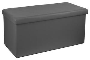 Пейка със съхранение atmosphera Pouffe , MDF, Сгъваем - Сив