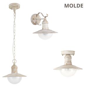 Brilagi - Външно стенно осветително тяло MOLDE 1xE27/60W/230V IP44 бяло/патина