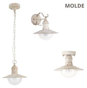 Brilagi - Външно висящо осветително тяло MOLDE 1xE27/60W IP44 бяло/патина
