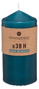 Свещ без аромат atmosphera Hugo, Кръгла, 7x13 cm - Тюркоаз