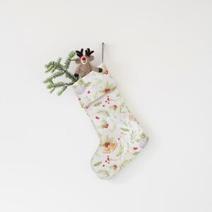 Текстилен Коледен чорап Christmas Print – Linen Tales