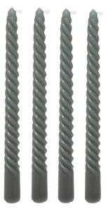 Свещи без аромат atmosphera Hugo, 25 cm, 4 бр - Зелен