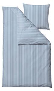 Светлосиньо единично удължено спално бельо от дамаск 140x220 cm Noble – Södahl