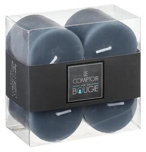 Свещи без аромат atmosphera Olia, 4.5 cm, 4 бр - Тъмносив