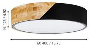 Eglo 99388 - Таванна лампа GRIMALDINO 2xE27/28W/230V