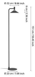 Eglo 902186 - димируема LED RGBW подова лампа CONOMAVILLA-Z LED/7,5W/230V черна