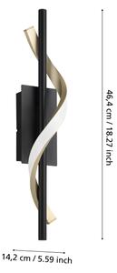 Eglo 902136-LED Стенно осветително тяло CONAPRATO LED/8,8W/230V 2700/4000/6500 черно/златно