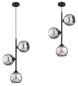 Brilagi - Полилей на кабел DIOR 3xE27/60W/230V черен/опушено сиво