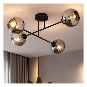 Brilagi - Повърхностно монтиран полилей DIOR 4xE27/60W/230V черен/димно сив