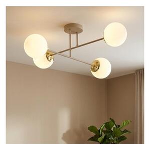 Brilagi - Полилей за директен монтаж MILO ECRU 4xE27/60W/230V бежов/златен