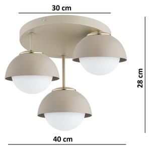 Brilagi - Плафонен полилей COSMO 3xE27/60W/230V бежово/златисто