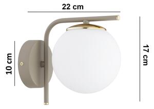 Brilagi - Стенна лампа MILO ECRU 1xE27/60W/230V бежова/златна