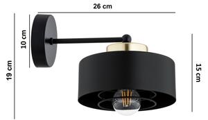 Brilagi - Стенна лампа SPRING 1xE27/60W/230V черна/златна