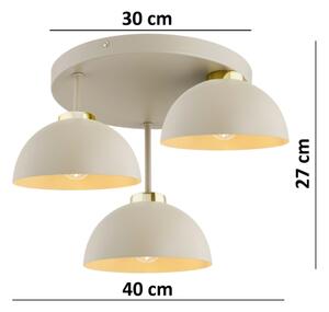 Brilagi - Плафон MOON 3xE27/60W/230V бежов/златен