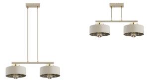 Brilagi - Полилей с кабелно окачване SPRING 2xE27/60W/230V бежов/златен