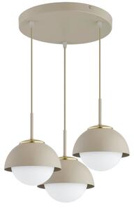 Brilagi - Полилей на кабел COSMO 3xE27/60W/230V бежово/златно