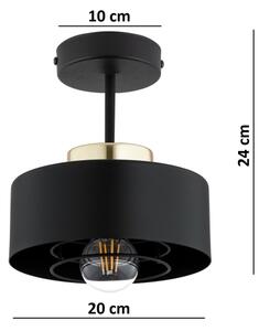 Brilagi - Плафониера SPRING 1xE27/60W/230V черна/златна