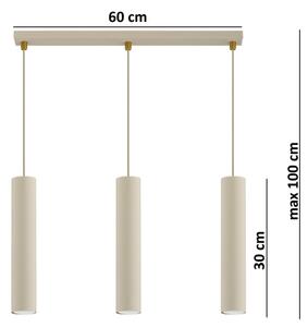 Brilagi - Полилей на кабел TUBE 3xGU10/15W/230V бежов/златист