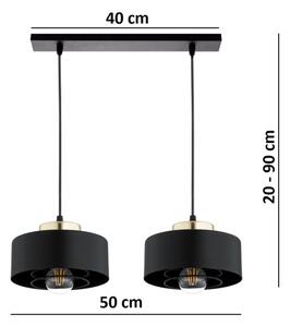Brilagi - Полилей на кабел SPRING 2xE27/60W/230V черен/златист