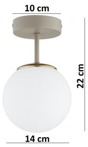 Brilagi - Плафон за таван MILO ECRU 1xE27/60W/230V бежово/златно