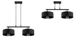 Brilagi - Полилей на кабел SPRING 2xE27/60W/230V черен/златен