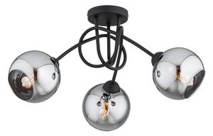 Brilagi - Плафонен полилей DIOR 3xE27/60W/230V черен/димно сив