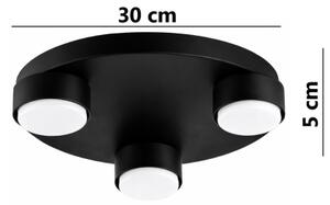Brilagi - LED плафон MONO 3xGX53/12W/230V Ø 30 см черен