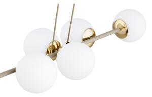 Brilagi - Полилей на кабел MILO ECRU 6xE27/60W/230V бежов/златен