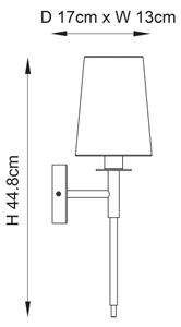 Endon 92949 - Стенен аплик 1xE14/6W/230V бял/лъскав хром