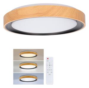 Brilagi - Димируема LED таванна лампа FLOCO LED/48W/230V Ø 40 см дърво/черно + дистанционно управление