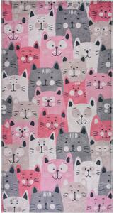 Розов детски килим 80x150 cm Silly Cats – Vitaus