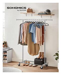 Стойка за дрехи с колелца, Songmics, 90 кг, HSR13S, Сребрист