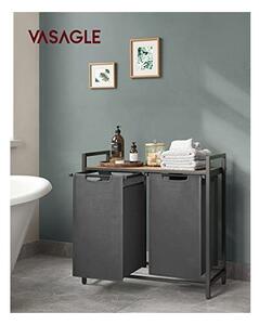 Конзола за съхранение Vasagle, 2 кошчета за съхранение, BLH201G01, Сив