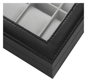 Кутия за ръчни часовници, Songmics, капацитет 20.2 x 25.5 x 7.8 см, JWB010BK, Сив