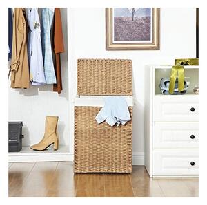Кош за пране, Songmics, 90 L, LCB51NL, Натурален