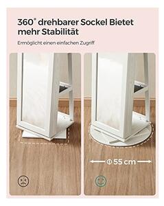 Шкаф за бижута със заключване, Songmics, Огледало, JBC62W, 38 x 161 x 38 см