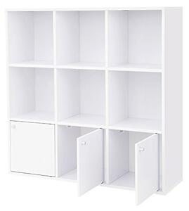 Библиотека Vasagle с 6 куба в бяло, LBC33WT, 97 x 97 x 29 см