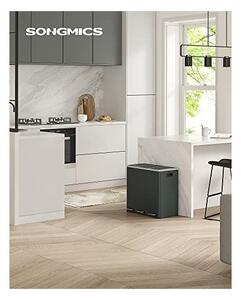 Кош за рециклиране, 3 x 18L, Soft-Close, Черен, LTB54GS, 61 x 31 x 56 см
